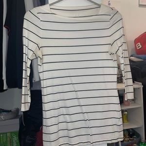 xs striped long mid sleeve shirt